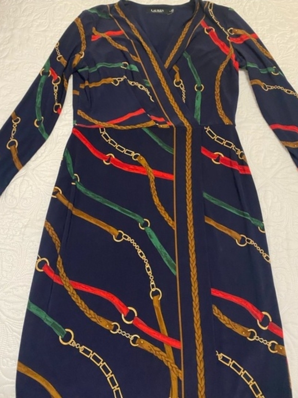 Lauren Ralph Lauren's Equestrian Print Wrap Dress